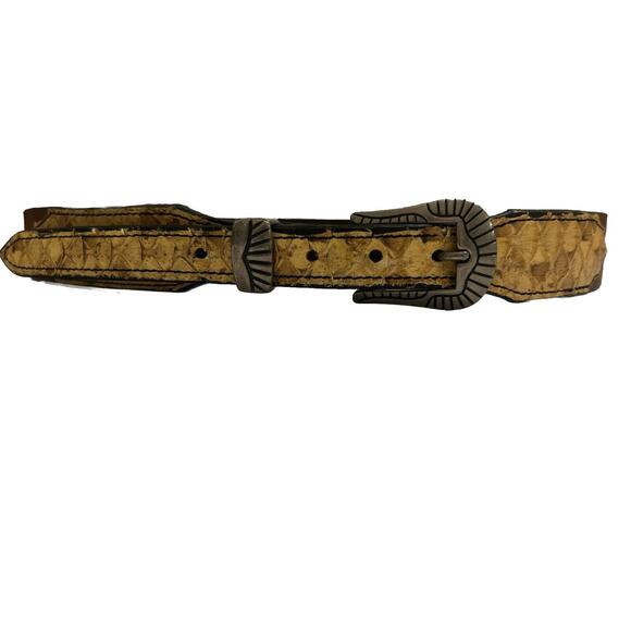 Southwick Leathers Accessories - Southwick Leathers Python Belt Size 30” Western Handmade Silver‎ Buckle Women